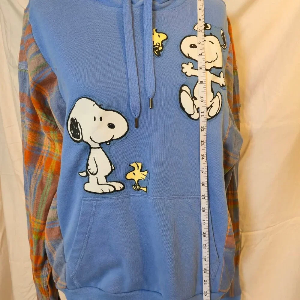 Upcycled Snoopy hoodie size large woodstock Peanuts - Picture 5 of 8